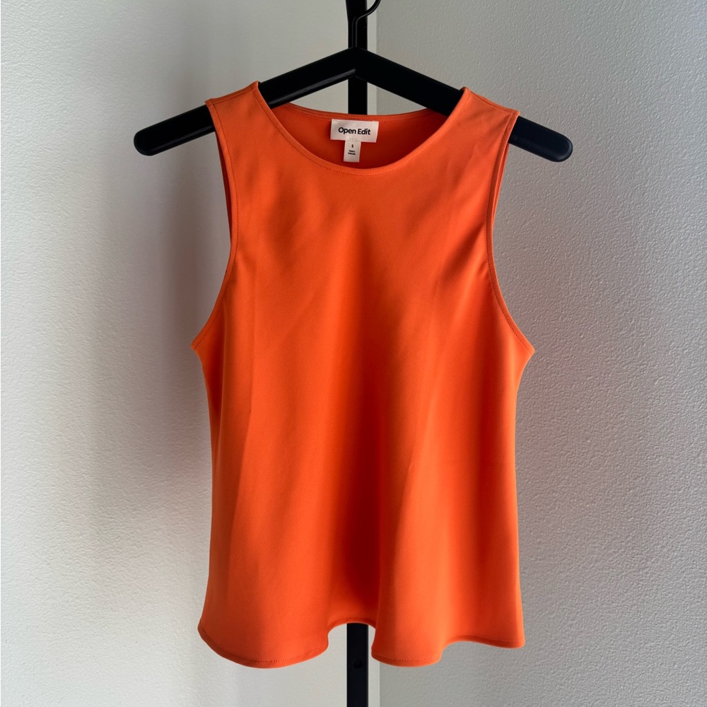 Women's Orange Sleeveless Top